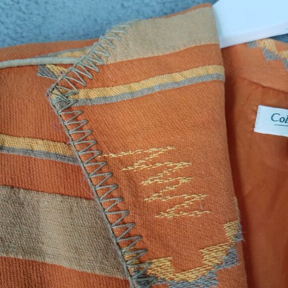 Coldwater Creek Blazer Women's 14 Orange Embroidered Aztec Southwestern Career - Picture 3 of 16